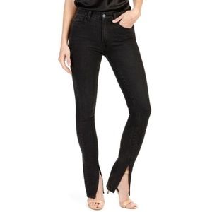 Rosie HW x PAIGE Constance Skinny Jeans Black 25